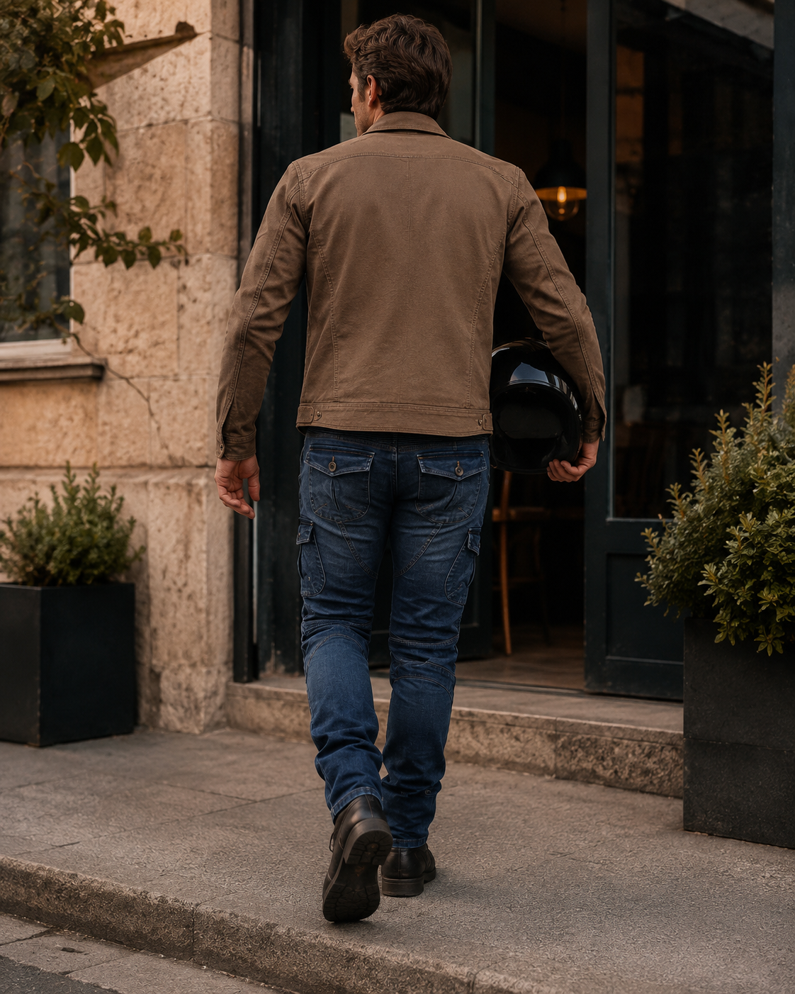STRYKR Straße in Indigoblau – Lifestyle-Rückansicht