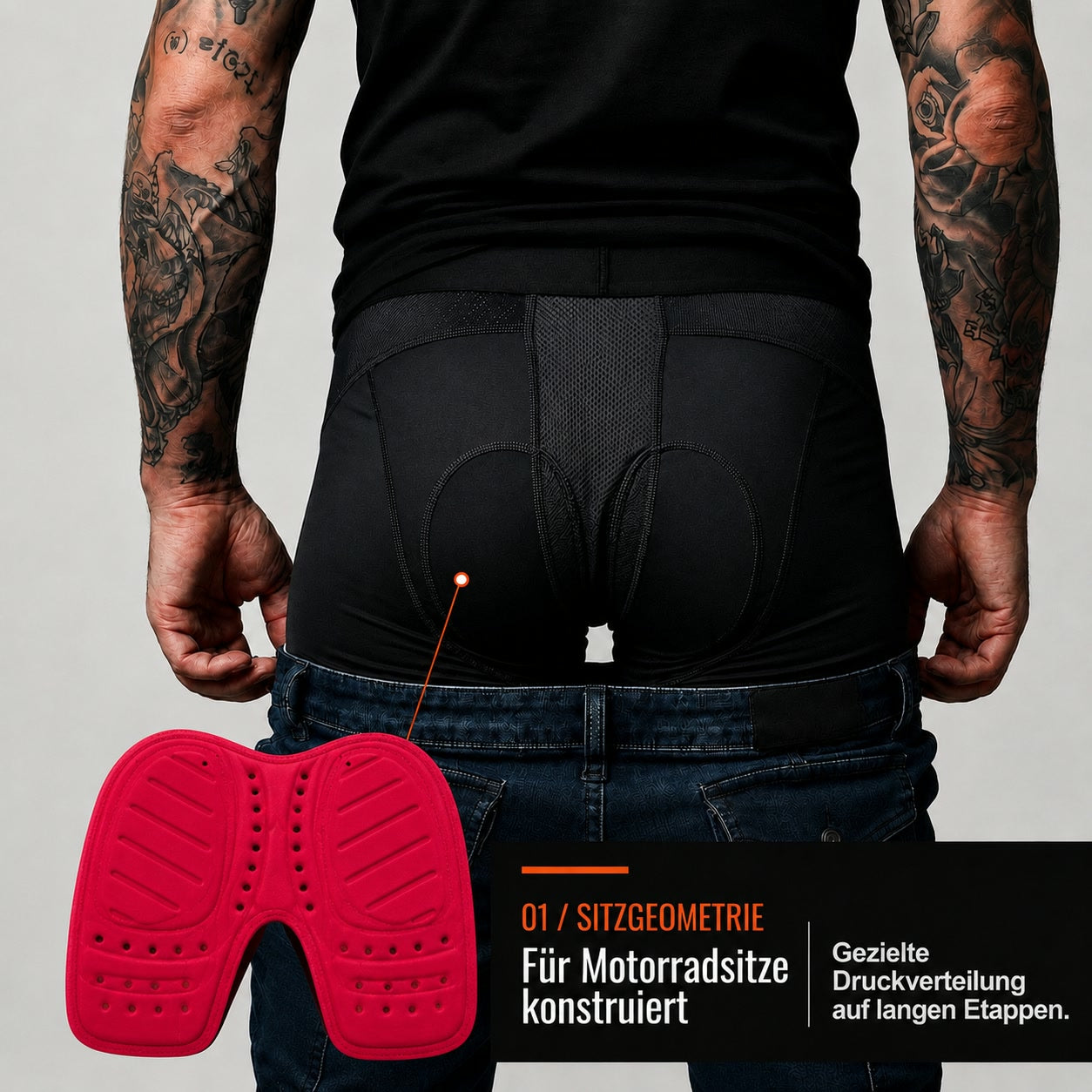 Ride Short unter der Hose getragen — gezielte Druckverteilung im Sitzbereich