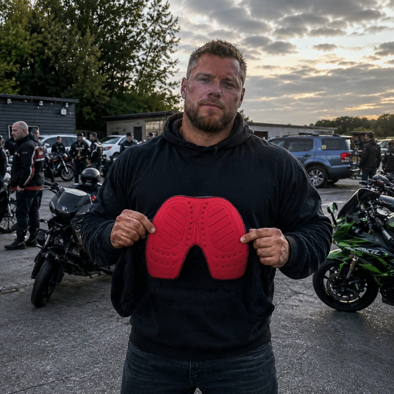 Tourenfahrer mit dem Sport-Pad der Ride Short