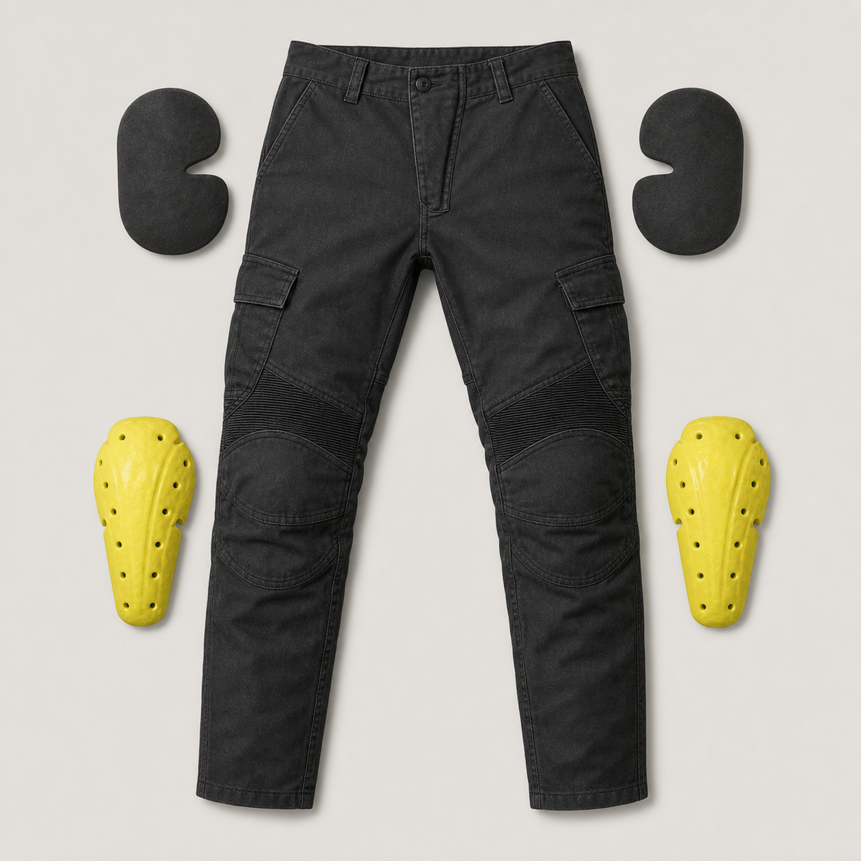 Yellow knee inserts and black hip inserts included with STRYKR Road