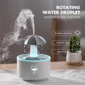 Rain Umbrella Humidifier UAE - Relaxing Rain Sounds & 7 Colors LED Diffuser